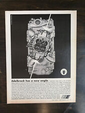 Vintage 1971 Edelbrock Engine Full Page Orignal Ad 1022 picture