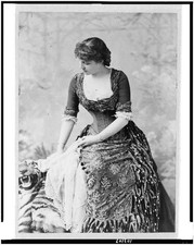 Lillie Langtry 1882 Portrait with Tiger Rug Actress Music Hall Singer picture