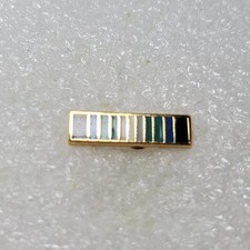 Air Force Antarctica Military Ribbon Bar Pin Multi-Color Gold Tone Clutch Back picture