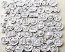 50 Mixed Grand Tour Intaglios Classical Interior Design Antique Plaster Cameo picture