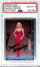2005 Bowman Chrome CHRISTIE BRINKLEY Signed RC Graded PSA/DNA 10 SLABBED picture