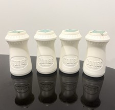 Lot of 4 Vintage Comet Cleanser 6oz White Shaker Bottles Owens Corning Promo NOS picture