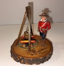 Vintage Canadian Mountie Figurine/Fire Souvenir Adirondack Montreal Canada 50’s picture