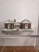 Norman Rockwell's Main Street Rockwell The Library Christmas Village 1989 #82125 picture