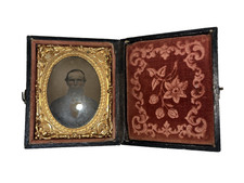 Ambrotype Photo in Case Antique Small Historical  picture