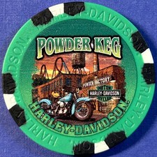 Harley Davidson Wide Print Poker Chip from Powder Keg HD in Mason, Ohio ST PAT'S picture