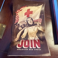 Join American Red Cross WWII Pamphlet Foldout Military Booklet 1941  picture