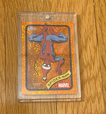 2025 Topps Chrome Marvel Spider-Man #101 Employee Orange Sparkle 16/25 picture