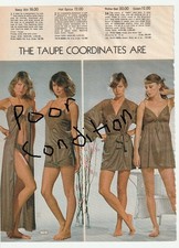 Vintage 70's Catalog Lingerie Nylon Night Things Photo Clipping picture