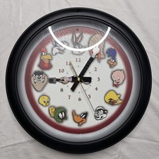 Vintage Westclox Looney Tunes Talking Wall Clock Warner Bros 1999 - Works-#391 picture