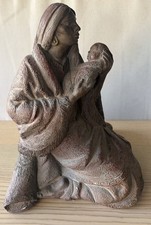 Vintage 1982 Austin Sculpture Native American Mother Baby 12