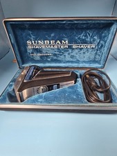 Vtg 1973 Sunbeam Shavemaster & Groomer Corded Electric Shaver Case USA picture