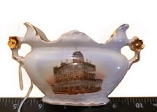 Antique Souix City Iowa Advertising Souvenir Porcelain Vessel Bowl picture