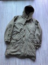 Vintage M47 40s Military WW2 Army Fleece Pile Parka Overcoat Hooded Jacket M picture