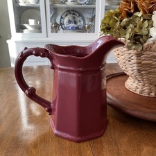 Burgundy Pitcher JCPenney Home Collection 64 Oz Wine Color Vtg 1990 picture