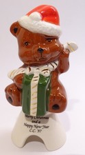 Vintage 1997 Cubboard Classics CC Pie Bird * Santa Bear with Christmas Present picture