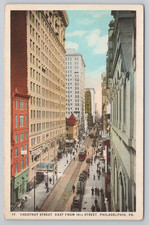 Postcard Vintage Chestnut Street East from 16th in Philadelphia, PA. picture