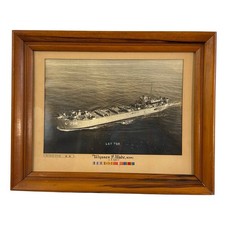 Vintage WWII US Navy LST-758 Iwo Jima Okinawa Photo Framed 19x15