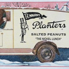 Vintage Original 1920s MR. PEANUT Desk Ink Blotter PLANTERS Salted Peanuts NOS picture