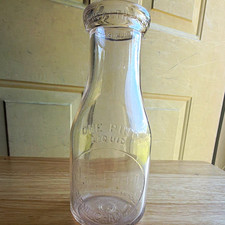 J F Ford Birmingham Alabama One Pint Clear Glass Milk Bottle 1941 picture