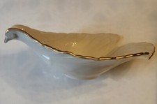 Vtg Mint w/Tags Lenox USA Ivory Porcelain 24K Gold Trim Dove Shaped Trinket Dish picture