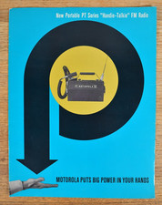 1960s Motorola Brochure Full Color Advertisement for PT Series Handie-Talkie FM picture