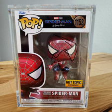 ⭐SPIDERMAN FUNKO: Tobey Maguire signed SPIDER-MAN #1158 Hot Topic windo-swap JSA picture