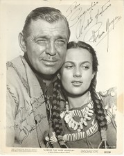 ACTOR CLARK GABLE & MEXICAN ACTRESS MARIA ELENA MARQUES, SIGNED VINTAGE PHOTO picture