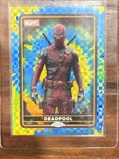 2025 TOPPS CHROME DEADPOOL BLUE YELLOW X-FRACTOR #/15 Ultra Rare picture