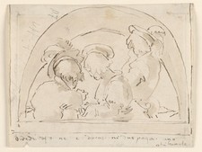 Fortunato Duranti The Loan 1820s Vintage Art Sketch Reprint Wall Art picture