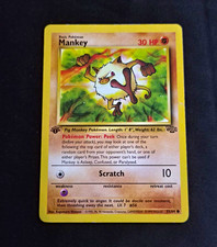 Pokémon Jungle 1st Edition Mankey 55/64 1999 English Wizards K. Himeno picture