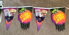 COORS LIGHT BEER / HALLOWEEN Pennants String Banner Vinyl Flags Party Decor 39ft picture