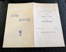 Vintage 1954 Easter Program Elementary School Mrs Ola Mae Parks picture