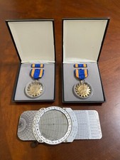 Metal Pilot Computer Air Navigation FAA-93A w 2 Vietnam Air Service Medals picture