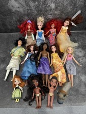 Job Lot Of Disney Princess Dolls x 11. Lot Of Figures. Approx 11” + Small Dolls. picture