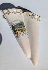Vintage Bad Wildungen Ceramic Vase Gold Trim Great for Car Vase  Only$5Shipping  picture