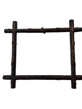 antique victorian Black Forest tree bark carved frame 1890 original surface picture