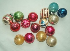 Vintage Small Mercury Glass Ornaments Lot of 16 - 1.75-2 inches Diameter picture
