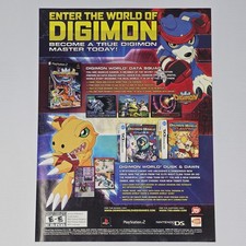 Digimon World Dusk & Dawn PlayStation 2 PS2 NDS True Digimon Printer Ad/Poster picture