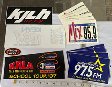 Vintage 90s SoCal Radio Sticker Lot KJLH Groove Radio KRLA Super Estrella Mix picture