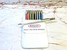 Vintage Lot: 9 AUTOPOINT Advertising Giveaway Mechanical Pencils-Circa 1971/1972 picture
