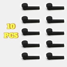 Set of 10 Handheld Portable 3.5in Black Silicone Tubing with Lid with Metal Bowl picture