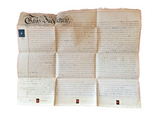 Clayton West Yorkshire Victorian Vellum Indenture 1858 Micklethwait & Ward picture