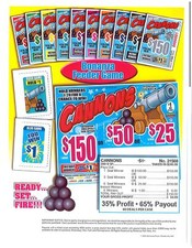 Pull Tab Ticket - Hard Card - Game - Cannons - 240 ct picture
