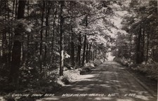 WI RPPC Gasoline Town Road Washington Island Wisconsin Real Photo Postcard c1938 picture