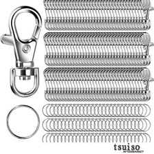 Exquisite 240PCS Silver Keychain Making Kit: Perfect for DIY Crafts & Jewelry picture