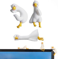 3 PCS Mini Resin Goose Figurine Cute Statues Computer Monitor Office Desk TV picture