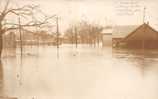 J69/ Warren Ohio RPPC Postcard c1913 Flood Disaster Park Ave Homes  423 picture