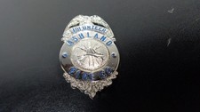 OBSOLETE VINTAGE PIN BACK VOLUNTEER ASHLAND FIRE CO SMALL POSSIBLY WALLET BADGE picture