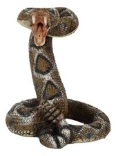 Ebros Gift Realistic Ferocious Attacking Diamondback Rattlesnake with Fangs Bare picture